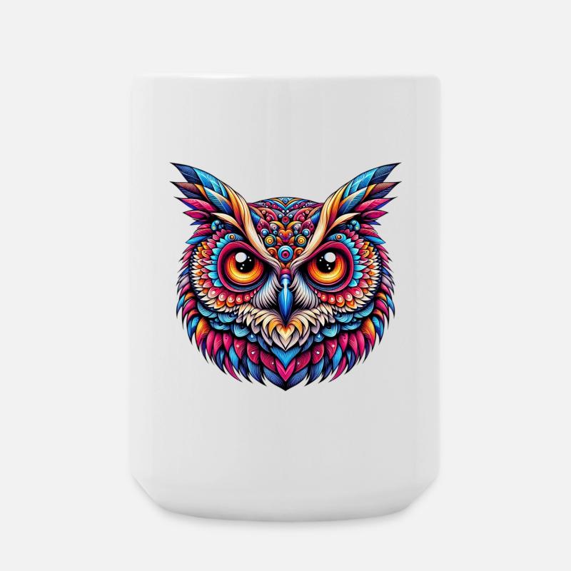 Eule - Große Tasse 440 ml - Weiß