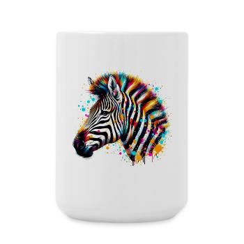 Zebra - Große Tasse 440 ml - Weiß - Vorne