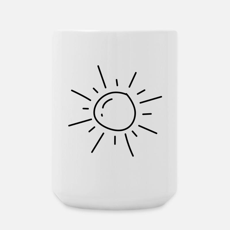 Sonne - Große Tasse 440 ml - Weiß