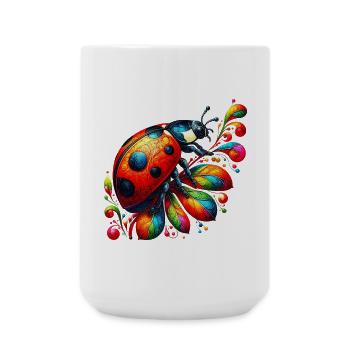 Marienkäfer - Große Tasse 440 ml - Weiß - Vorne