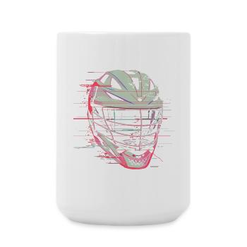 Graphique du casque de crosse - Grande tasse 440 ml - blanc - Devant