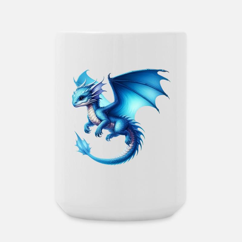 Drache - Große Tasse 440 ml - Weiß