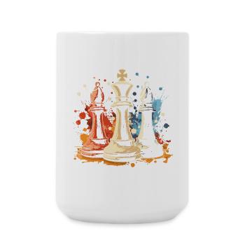 Chess Bishop and King Graffiti - Large Mug 440 ml - white - Front