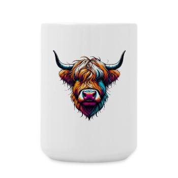 Scottish Highland Cow - Large Mug 440 ml - white - Front