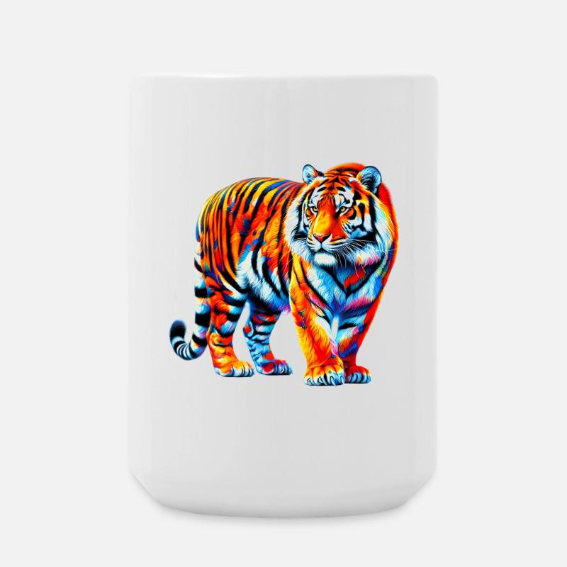 Tiger - Große Tasse 440 ml - Weiß