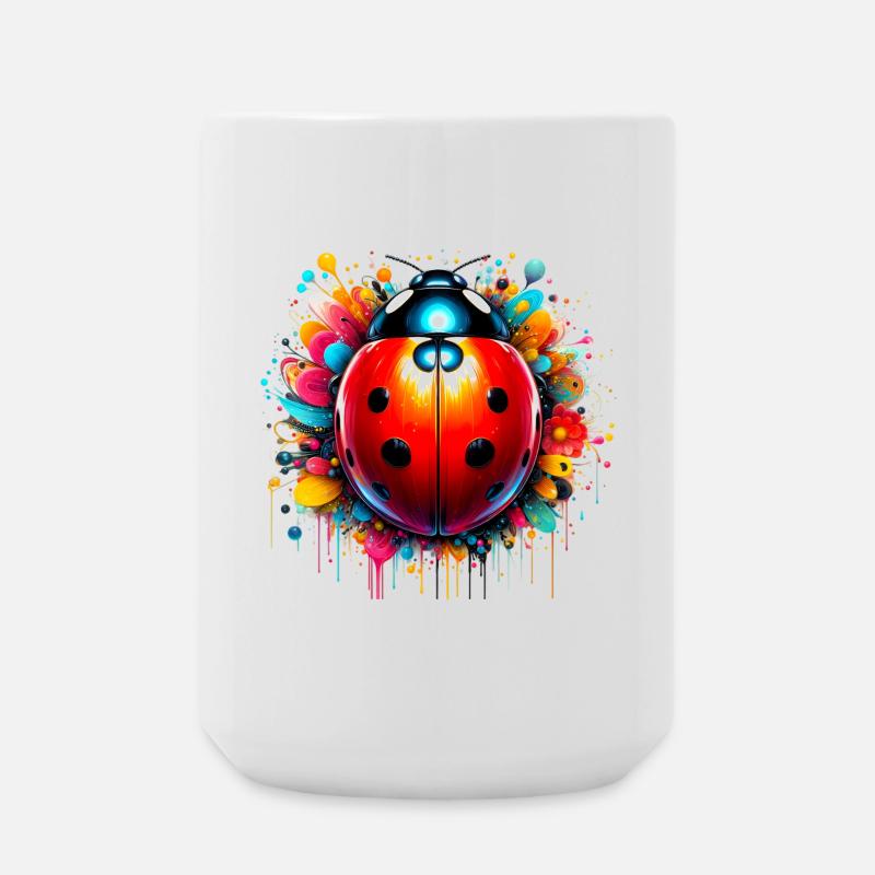 Marienkäfer - Große Tasse 440 ml - Weiß