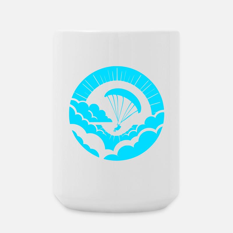 Paraglider above the clouds - Large Mug 440 ml - white