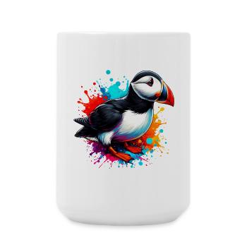 Papageitaucher - Große Tasse 440 ml - Weiß - Vorne