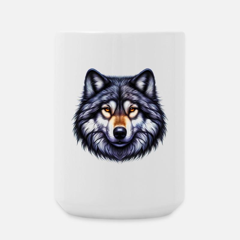 Wolf - Große Tasse 440 ml - Weiß