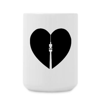 Dortmund mit herz Design , Ruhrgebiet, love DO - Large Mug 440 ml - white - Front