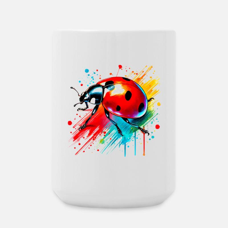 Marienkäfer - Große Tasse 440 ml - Weiß