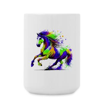 Pferd - Große Tasse 440 ml - Weiß - Vorne