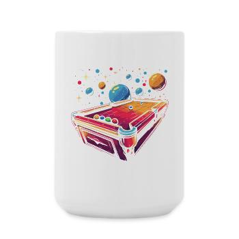 Billard Cartoon Stil - Große Tasse 440 ml - Weiß - Vorne