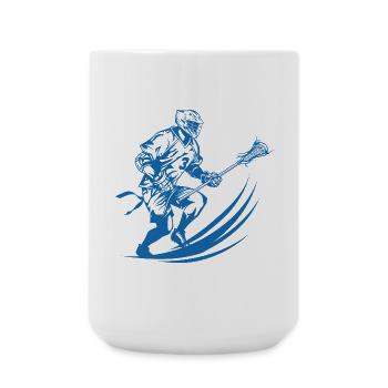 Lacrosse Player Graphics - Large Mug 440 ml - white - Front