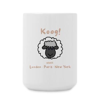 Koog statt London Paris New York - Große Tasse 440 ml - Weiß - Vorne