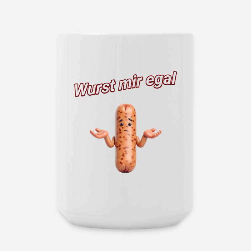 Wurst mir egal - Große Tasse 440 ml - Weiß