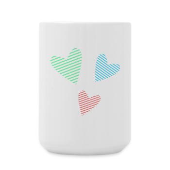 HERZ. VIELEN DANK. GELIEBTE. MEISTER. DANKE HERRIN. - Große Tasse 440 ml - Weiß - Vorne