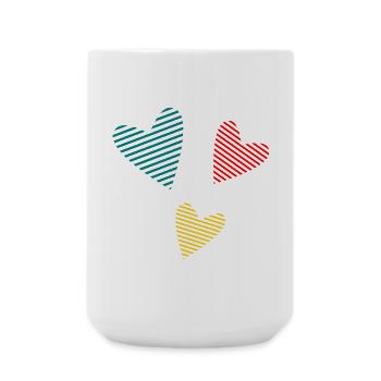 HERZ. VIELEN DANK. GELIEBTE. MEISTER. DANKE HERRIN. - Große Tasse 440 ml - Weiß - Vorne