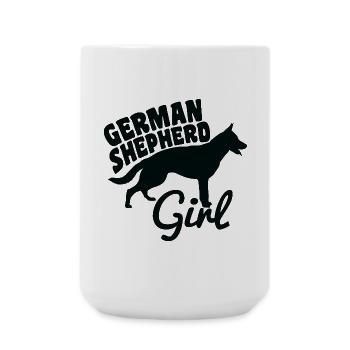German Shepherd Girl - Large Mug 440 ml - white - Front