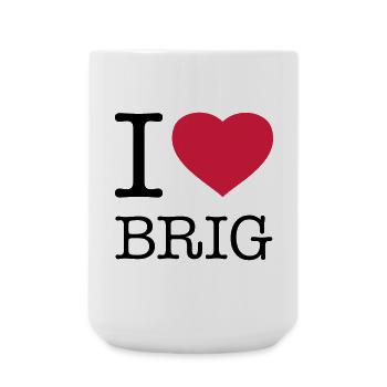 I LOVE BRIG - Große Tasse 440 ml - Weiß - Vorne