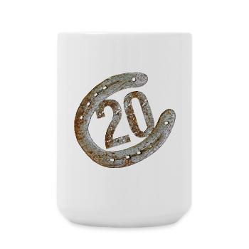 Horseshoe - 20 years - Large Mug 440 ml - white - Front