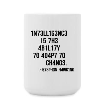 nerd & geek shirt: leetspeak - Große Tasse 440 ml - Weiß - Vorne