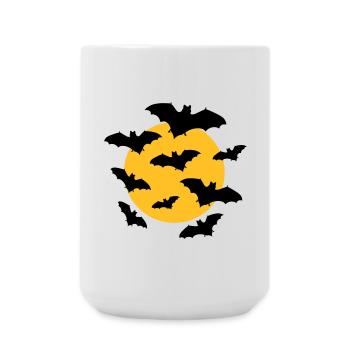 Bats & Moon - Large Mug 440 ml - white - Front