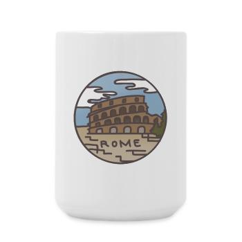Rome (Italy) Illustration - Große Tasse 440 ml - Weiß - Vorne
