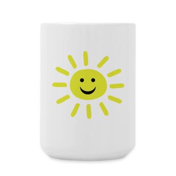 Smiley Summer Sun - Große Tasse 440 ml - Weiß - Vorne