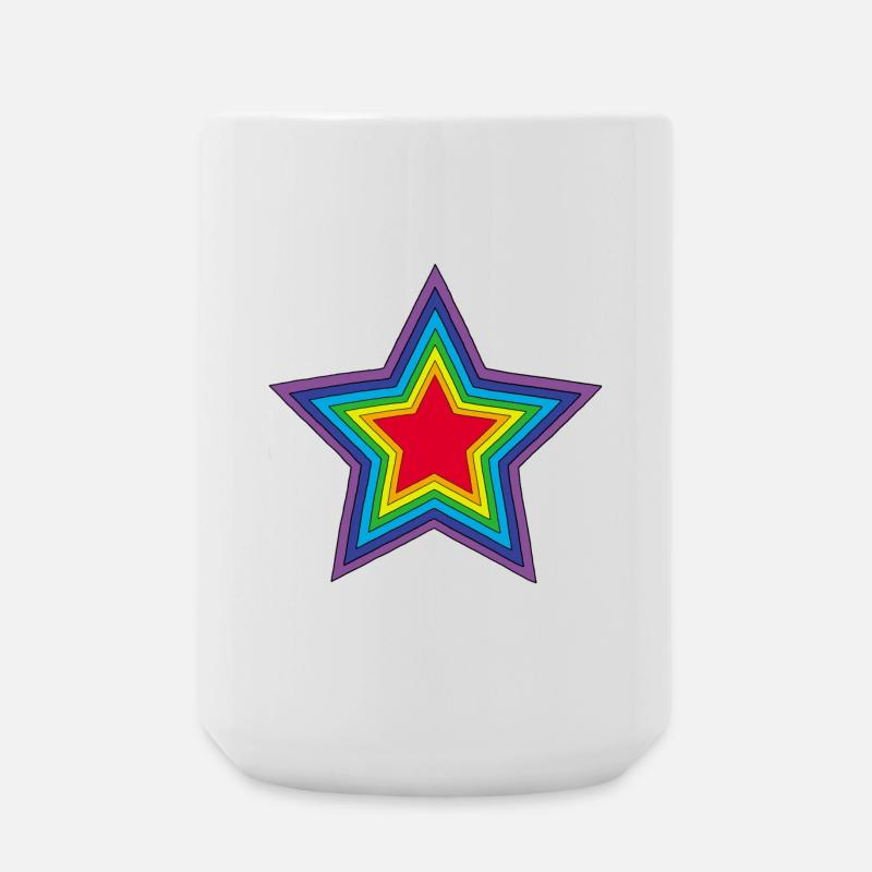 Regenbogenstern - Große Tasse 440 ml - Weiß