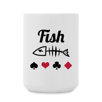 Poker : Fish - Grande tasse 440 ml - blanc - Devant