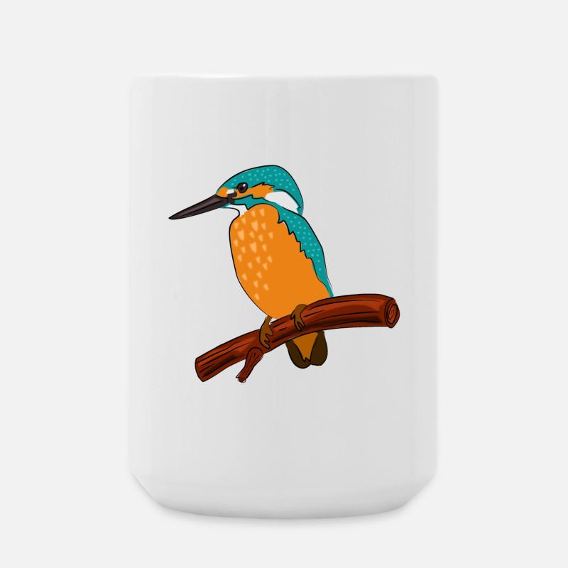 martin-pêcheur - Grande tasse 440 ml - blanc