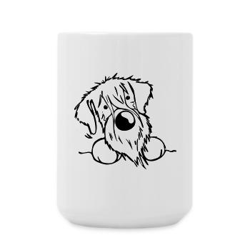 Happy Schnauzer - Large Mug 440 ml - white - Front