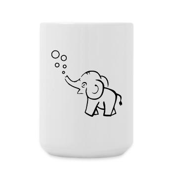 elephant - Large Mug 440 ml - white - Front