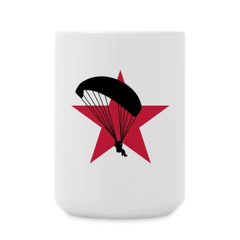 Gleitschirmfliegen / Gleitschirm / Paragliding / - Große Tasse 440 ml - Weiß - Vorne