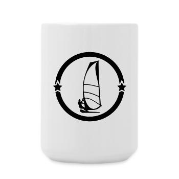 Windsurfen / Windsurfer / Windsurf / Windsurfing - Große Tasse 440 ml - Weiß - Vorne