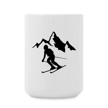 ski alpin wintersport - Große Tasse 440 ml - Weiß - Vorne