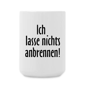 ICH LASSE NICHTS ANBRENNEN Grill und Koch Design - Große Tasse 440 ml - Weiß - Vorne