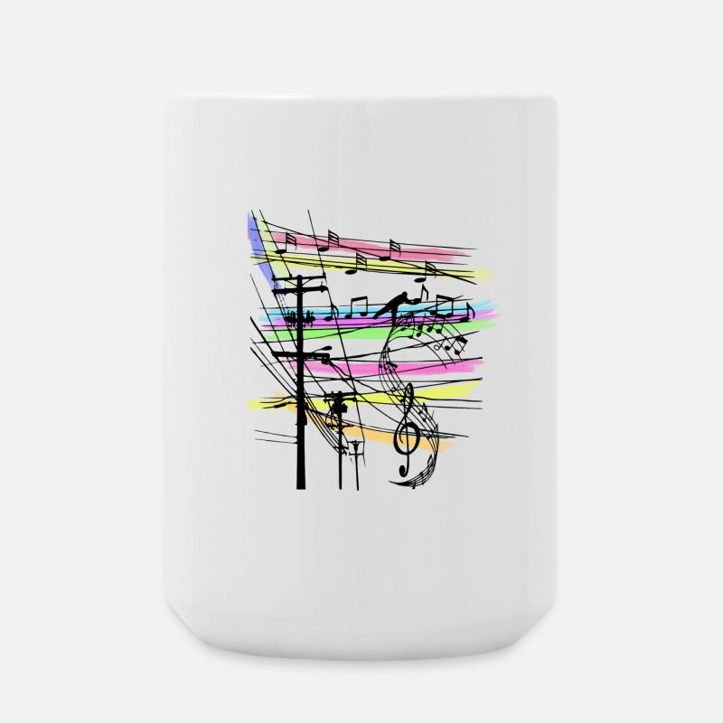 Notes de musique - Grande tasse 440 ml - blanc