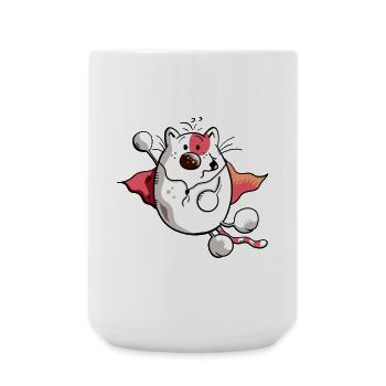 Super Cat - Large Mug 440 ml - white - Front