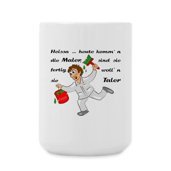 maler handwerk - Große Tasse 440 ml - Weiß - Vorne