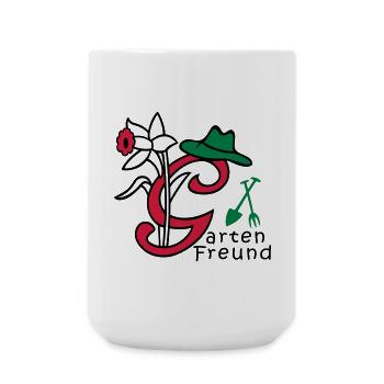 Garten, Buchstabe G, Natur - Große Tasse 440 ml - Weiß - Vorne