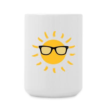Sommer / Urlaub / Strand / Sonne - Große Tasse 440 ml - Weiß - Vorne