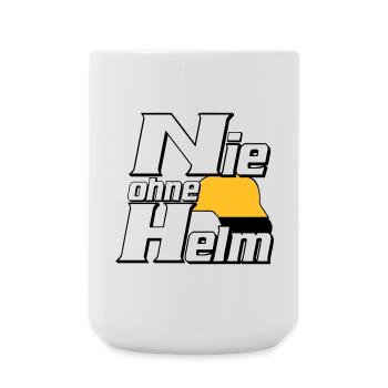 Freiwillige Feuerwehr , Shirt , Nie ohne Helm (25) - Große Tasse 440 ml - Weiß - Vorne