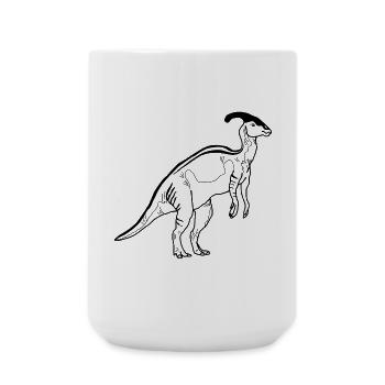 Dinosaur Parasaurolophus - Large Mug 440 ml - white - Front