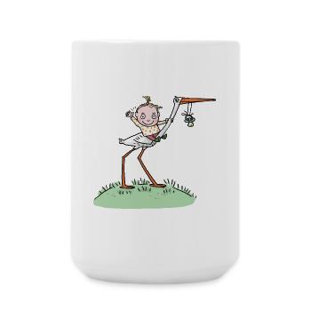 A sweet girl is born! Such luck! - Large Mug 440 ml - white - Front