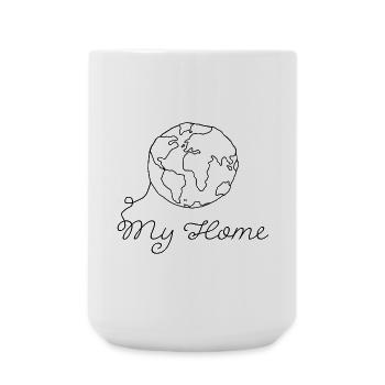 Planet Erde - Große Tasse 440 ml - Weiß - Vorne