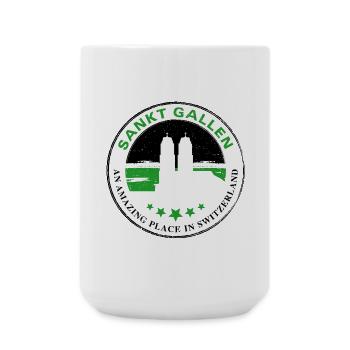 Saint-Gall, un endroit incroyable en Suisse - Grande tasse 440 ml - blanc - Devant