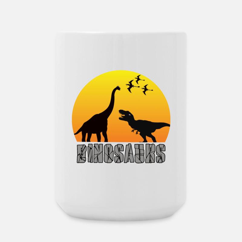 Dinosaurier - Große Tasse 440 ml - Weiß