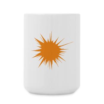 flash | explosion | Sun orange | Vectorgraphic - Large Mug 440 ml - white - Front